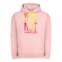 Pigment Salmon work smarter not harder Urban Hoodie - artisFamous
