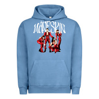 Pigment Pebble Blue maneskin rock Urban Hoodie - artisFamous