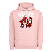 Pigment Salmon maneskin rock Urban Hoodie - artisFamous