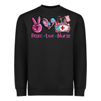 Black peace love nurse Heavyweight Sweatshirt - AdoDesignShop