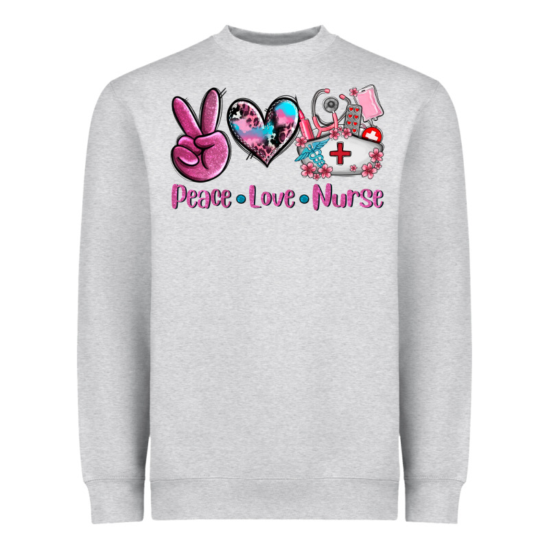 Peace Love Nurse Heavyweight Sweatshirt by AdoDesignShop | Teevron