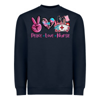 Navy peace love nurse Heavyweight Sweatshirt - AdoDesignShop