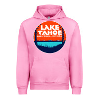 Fuchsia Pink lake tahoe california Urban Hoodie - artisFamous