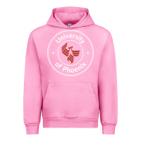 Fuchsia Pink university of phoenix white red Urban Hoodie - artisFamous