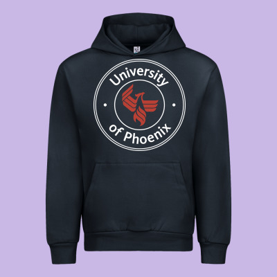 University Of Phoenix White Red Urban Hoodie Designed By Artisfamous