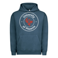 Pigment Midnight Navy university of phoenix white red Urban Hoodie - artisFamous