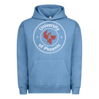 Pigment Pebble Blue university of phoenix white red Urban Hoodie - artisFamous