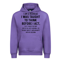 Tulip i am a redhead i was taught to think Urban Hoodie - artisFamous