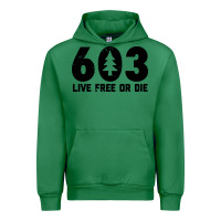 Emerald live free or die 603 tree Urban Hoodie - artisFamous