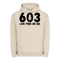 Pigment French Oak live free or die 603 tree Urban Hoodie - artisFamous