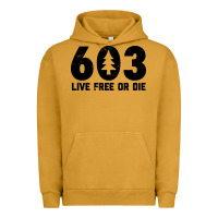 Pigment Peanut Butter live free or die 603 tree Urban Hoodie - artisFamous