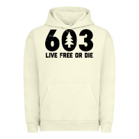 Pigment Pistachio live free or die 603 tree Urban Hoodie - artisFamous