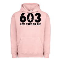 Pigment Salmon live free or die 603 tree Urban Hoodie - artisFamous