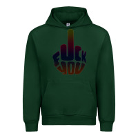 Forest Green fuck you middle finger Urban Hoodie - artisFamous