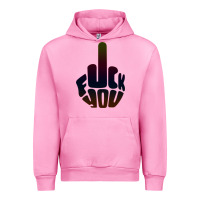 Fuchsia Pink fuck you middle finger Urban Hoodie - artisFamous