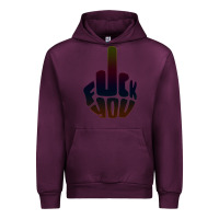 Mauve Wine fuck you middle finger Urban Hoodie - artisFamous