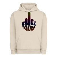 Pigment French Oak fuck you middle finger Urban Hoodie - artisFamous