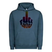 Pigment Midnight Navy fuck you middle finger Urban Hoodie - artisFamous