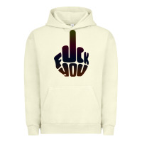 Pigment Pistachio fuck you middle finger Urban Hoodie - artisFamous