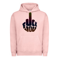 Pigment Salmon fuck you middle finger Urban Hoodie - artisFamous