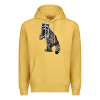 Antique Gold Raccoon Illustrations Premium Hoodie - LillyAllenDesigns