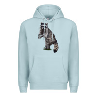 Blue Mist Raccoon Illustrations Premium Hoodie - LillyAllenDesigns