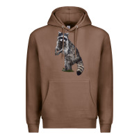 Chestnut Raccoon Illustrations Premium Hoodie - LillyAllenDesigns