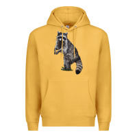 Mustard Raccoon Illustrations Premium Hoodie - LillyAllenDesigns
