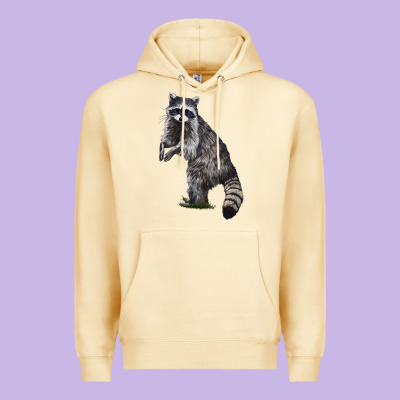 Raccoon Illustrations Premium Hoodie Designed By Lillyallendesigns