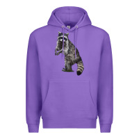 Purple Raccoon Illustrations Premium Hoodie - LillyAllenDesigns