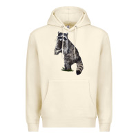 Sandshell Raccoon Illustrations Premium Hoodie - LillyAllenDesigns