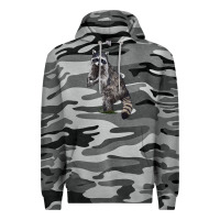 Slate Camo Raccoon Illustrations Premium Hoodie - LillyAllenDesigns