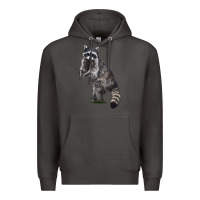 Smoke Raccoon Illustrations Premium Hoodie - LillyAllenDesigns