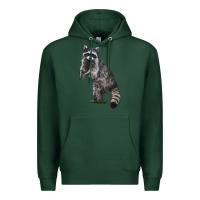 Sports Green Raccoon Illustrations Premium Hoodie - LillyAllenDesigns