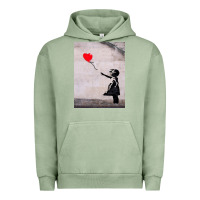 Pigment Oil Green banksy, hope Urban Hoodie - artisFamous