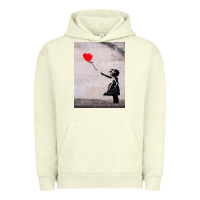 Pigment Pistachio banksy, hope Urban Hoodie - artisFamous