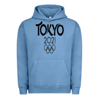 Pigment Pebble Blue Olympic RingTokyo 2020 Urban Hoodie - artisFamous