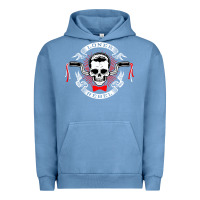 Pigment Pebble Blue loner rebel Urban Hoodie - artisFamous
