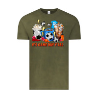 Vintage Olive It's Game Day Y'all Soccer Coffee Cups Vintage Tee - FaDigitalArtStudio