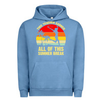 Pigment Pebble Blue vintage this teacher earned all of this summer break Urban Hoodie - artisFamous