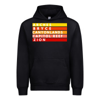 Black utah national parks utah s mighty five souvenir nps moab Urban Hoodie - artisFamous