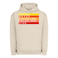 Pigment French Oak utah national parks utah s mighty five souvenir nps moab Urban Hoodie - artisFamous