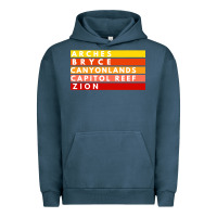 Pigment Midnight Navy utah national parks utah s mighty five souvenir nps moab Urban Hoodie - artisFamous