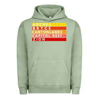 Pigment Oil Green utah national parks utah s mighty five souvenir nps moab Urban Hoodie - artisFamous