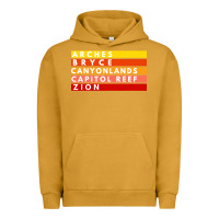 Pigment Peanut Butter utah national parks utah s mighty five souvenir nps moab Urban Hoodie - artisFamous