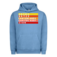 Pigment Pebble Blue utah national parks utah s mighty five souvenir nps moab Urban Hoodie - artisFamous