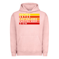 Pigment Salmon utah national parks utah s mighty five souvenir nps moab Urban Hoodie - artisFamous