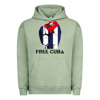 Pigment Oil Green free cuba Urban Hoodie - artisFamous