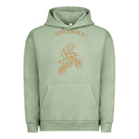Pigment Oil Green dirt bike 1a Urban Hoodie - artisFamous