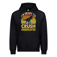 Black i'm ready to crush kindergarten dinosaur back to school kids t shirt Urban Hoodie - artisFamous